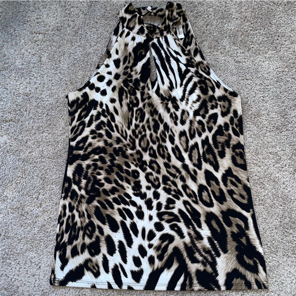 S-Twelve Women's Sleeveless Animal Print Top Size Small - Picture 2 of 7